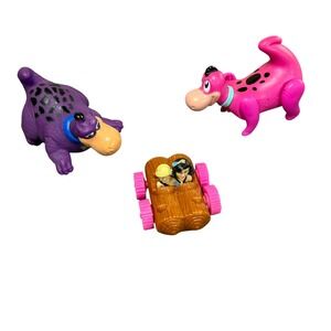 Vintage 1994 Flintstones Movie Toy Lot Dino Barney Betty Rubble Burger King UCS
